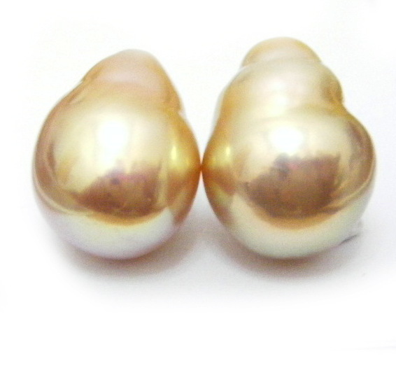 Natural Colours 11-12mm Drop Pearl Pairs
